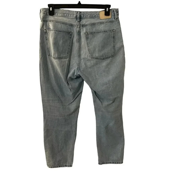 Everlane 90's Cheeky Jean Size 32 Regular Mom Distressed Denim - Picture 2 of 6